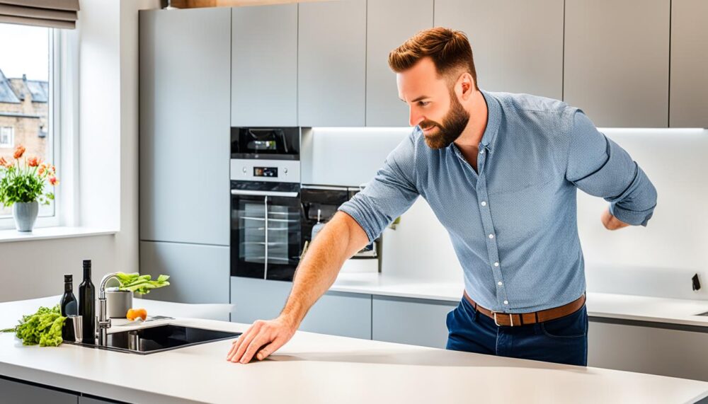 how to install kitchen worktop