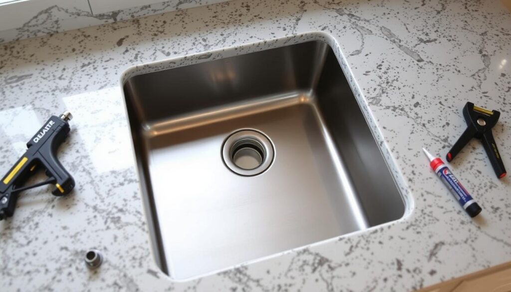 undermount sink installation