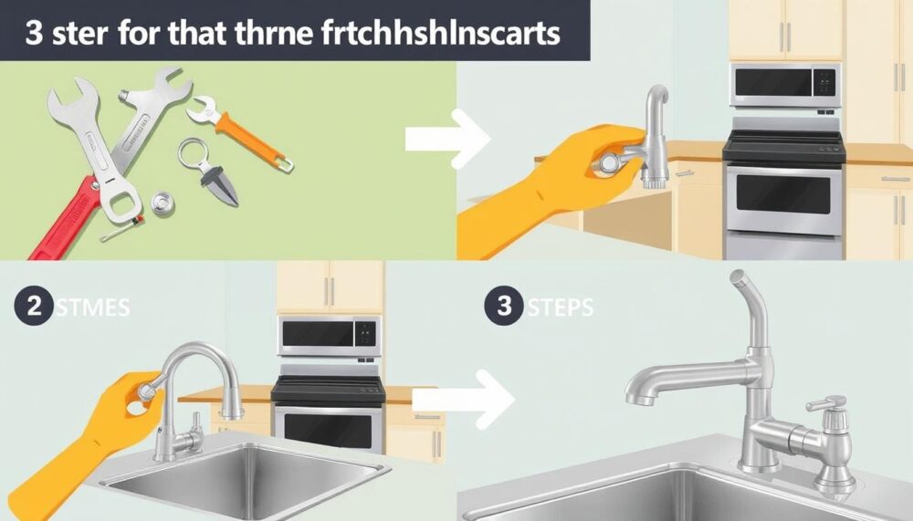 how to install a faucet in the kitchen