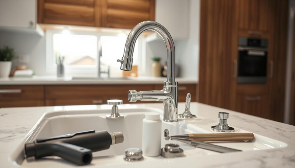 how to install a kitchen sink tap