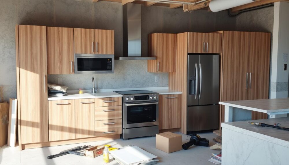 installing a kitchen