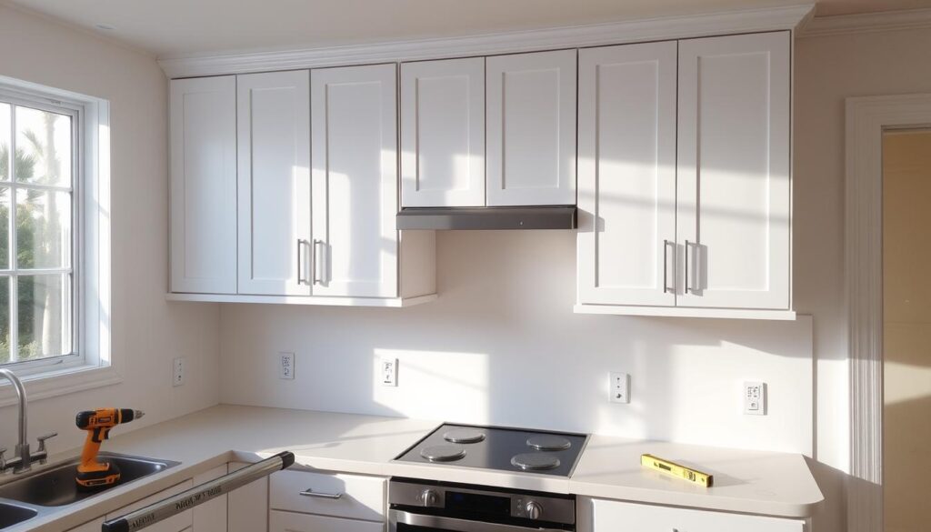 Completing Kitchen Cabinet Installation