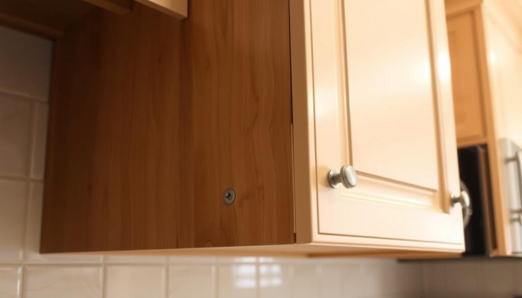 Connecting kitchen wall cabinets