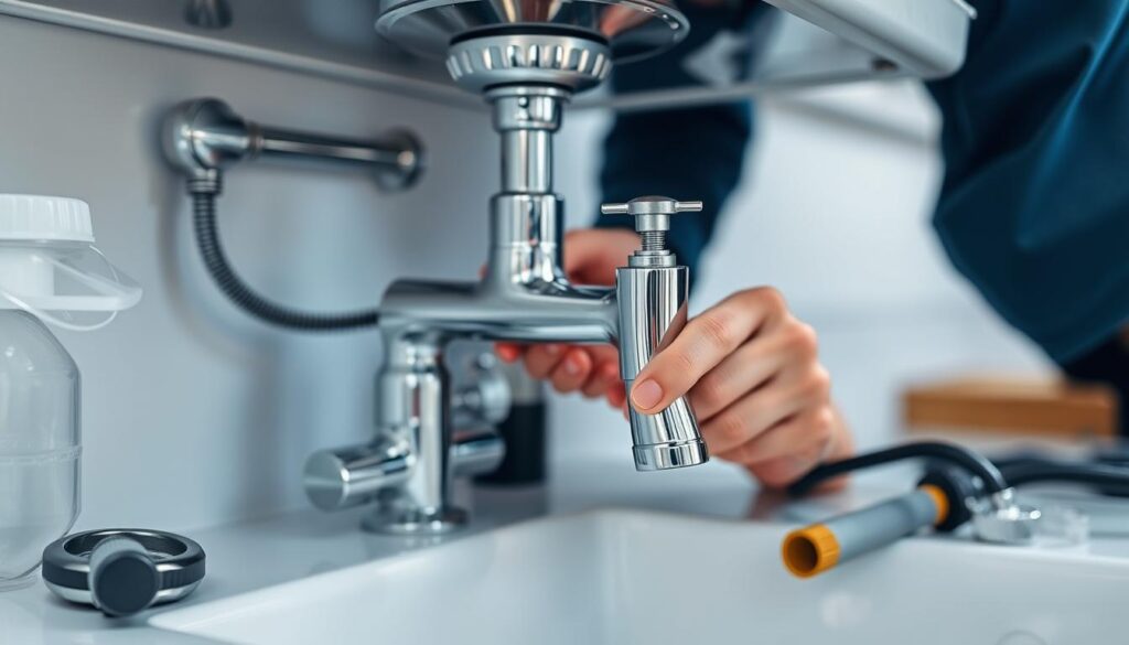 Securing the kitchen sink mixer tap