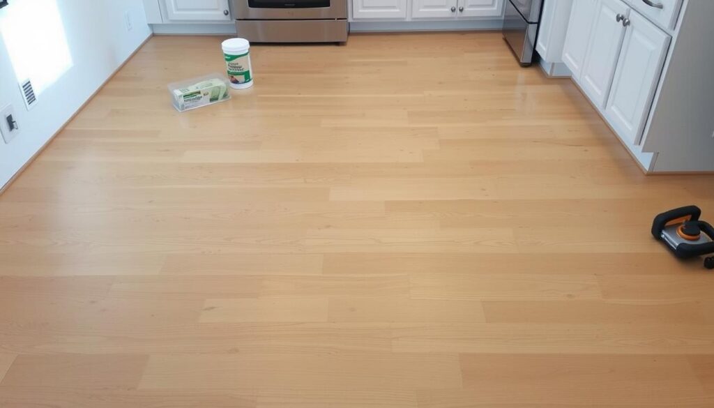 Subfloor preparation for vinyl flooring