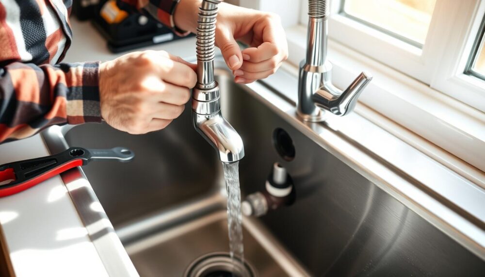 how to install a mixer tap on kitchen sink