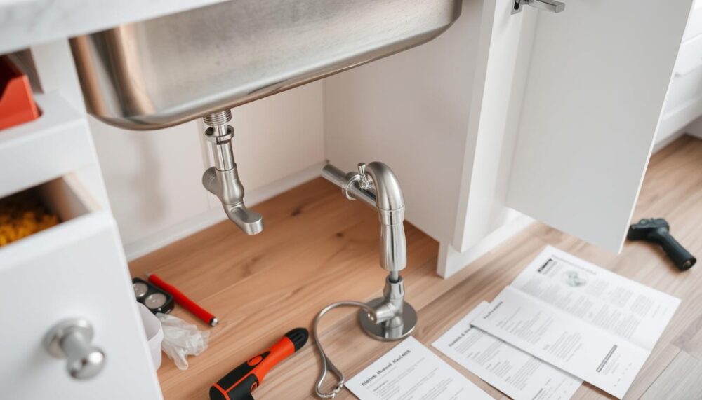 how to install kitchen taps