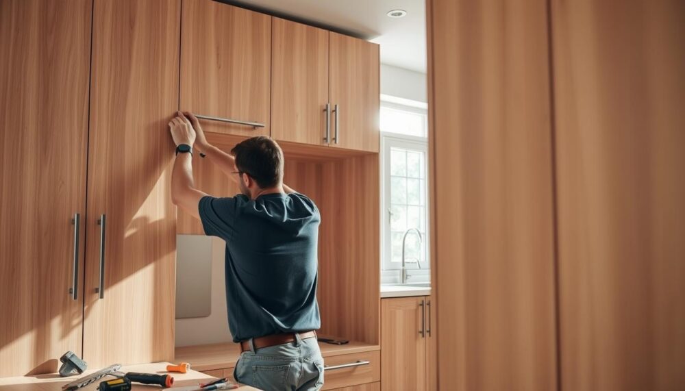 how to install kitchen units