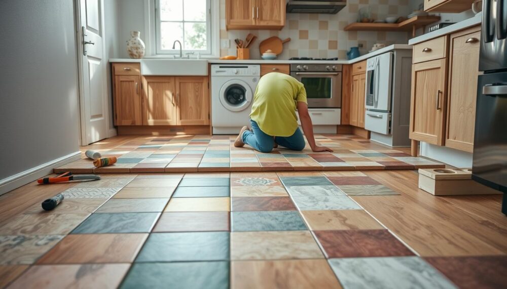 how to install tile floor in kitchen