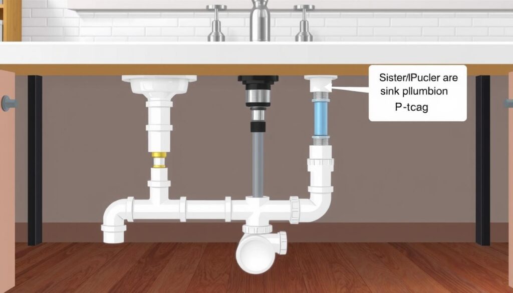 plumbing for kitchen sink