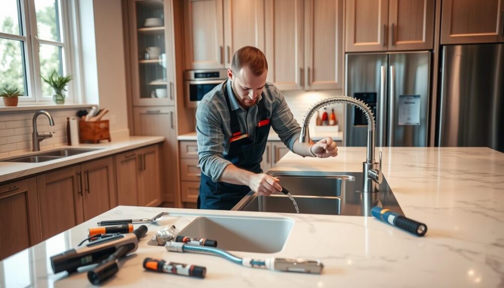 do plumbers install kitchen sinks