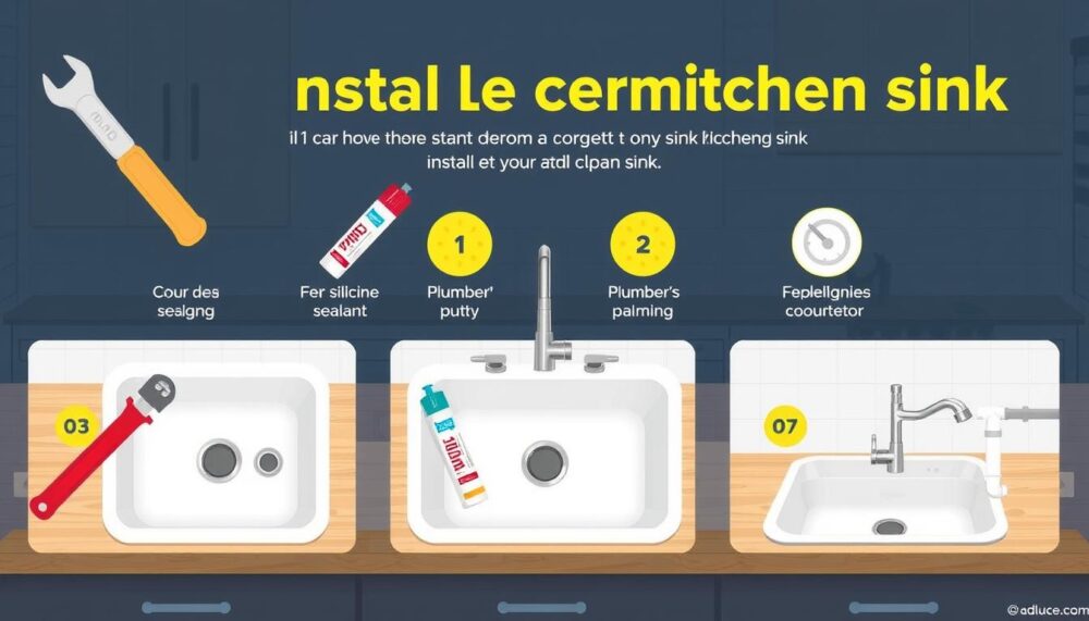 how to install a ceramic kitchen sink