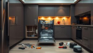 how to install a dishwasher in an existing kitchen cabinet