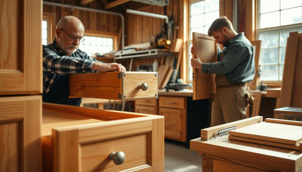 drawers and cabinet doors installation