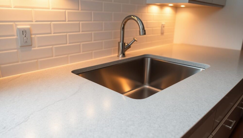 how to install a kitchen countertop with sink