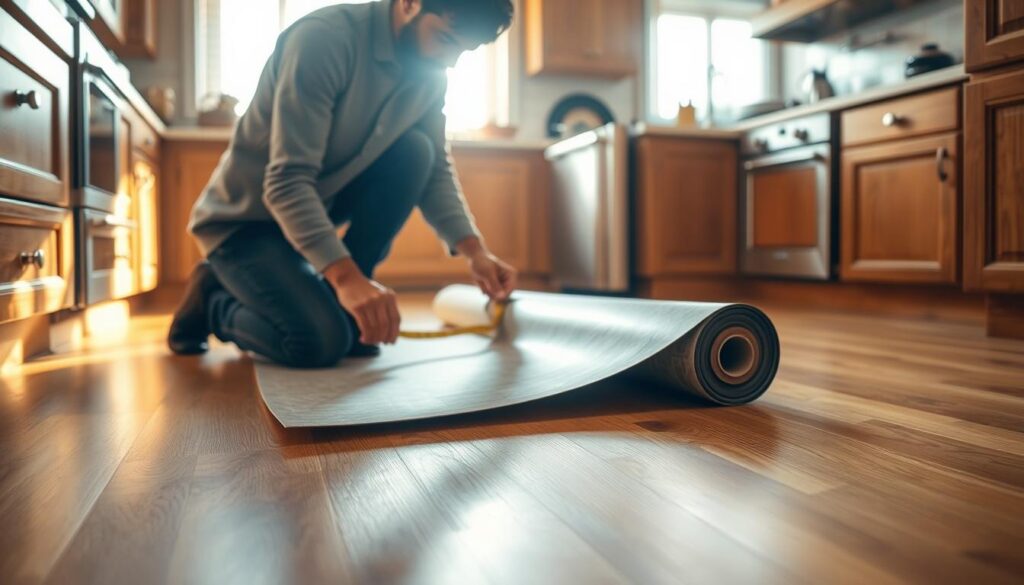 measuring vinyl flooring