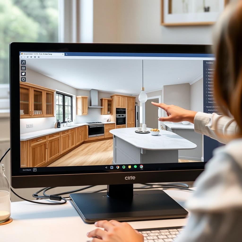 3D kitchen design visualization by AVO Renovations 3D kitchen design visualization by AVO Renovations
