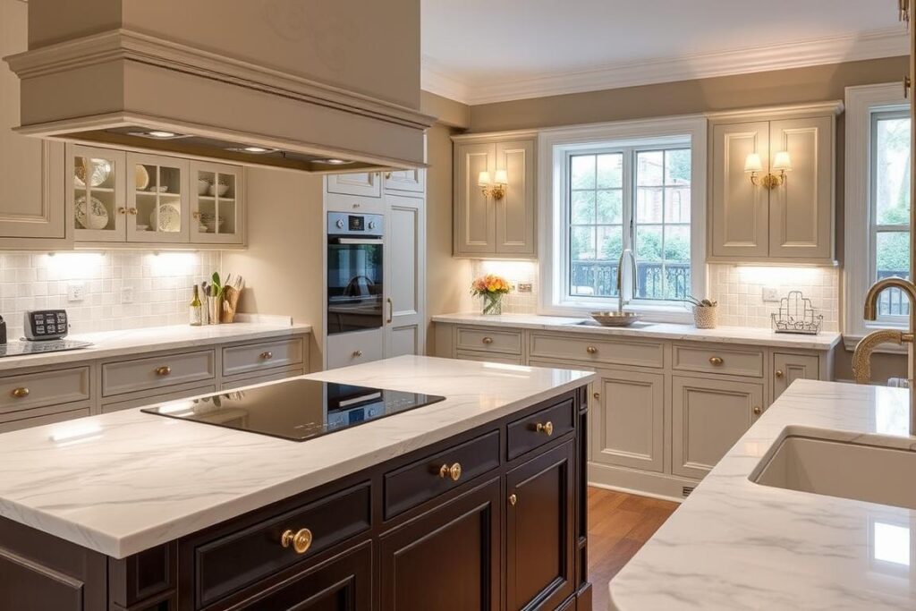 Seamlessly integrated smart technology in a traditional Morningside Edinburgh kitchen renovation Seamlessly integrated smart technology in a traditional Morningside Edinburgh kitchen renovation
