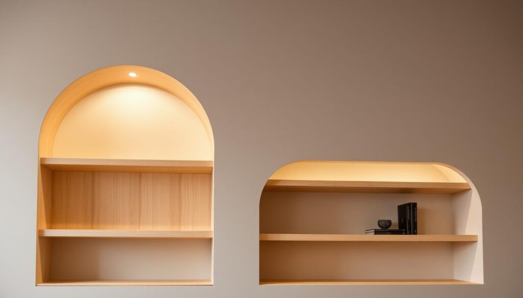 arched shelving unit