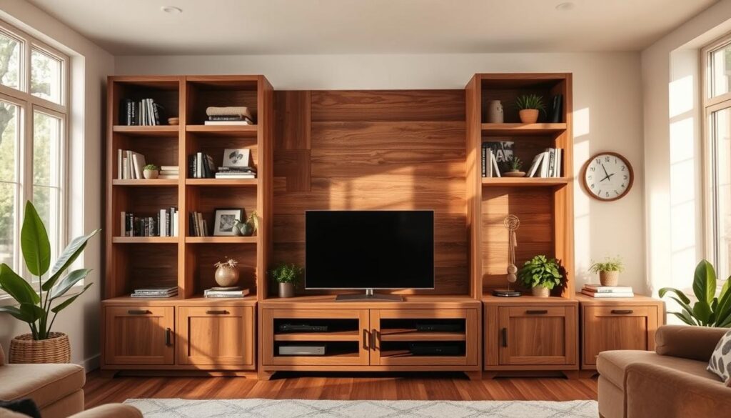 farmhouse media center with Semihandmade fronts