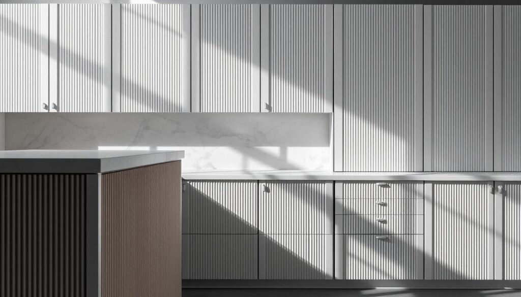 fluted BESTA cabinets with marble tops fluted BESTA cabinets with marble tops