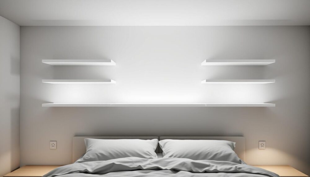 ikea over bed storage hack