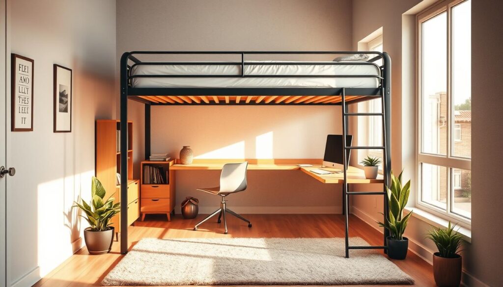 loft bed study nook