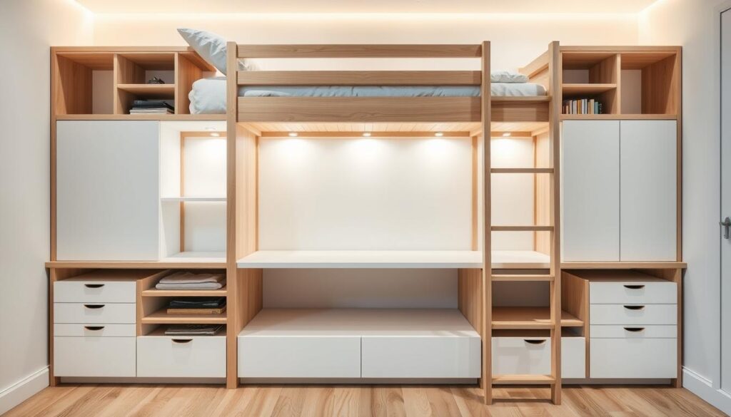 multi-functional bunk bed storage