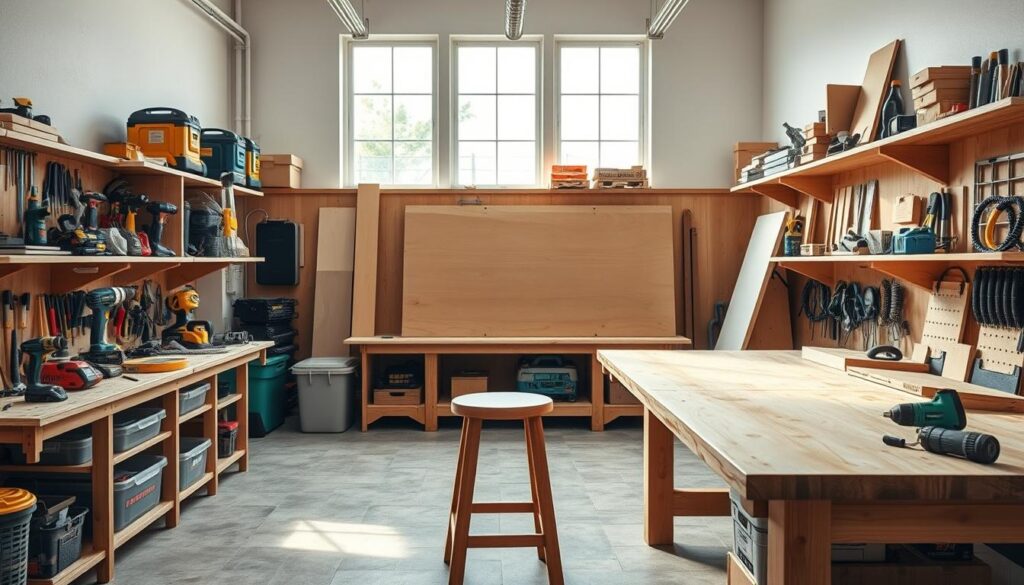 preparing workspace for diy project