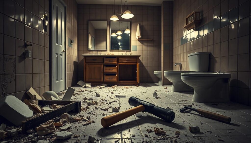 bathroom demolition process