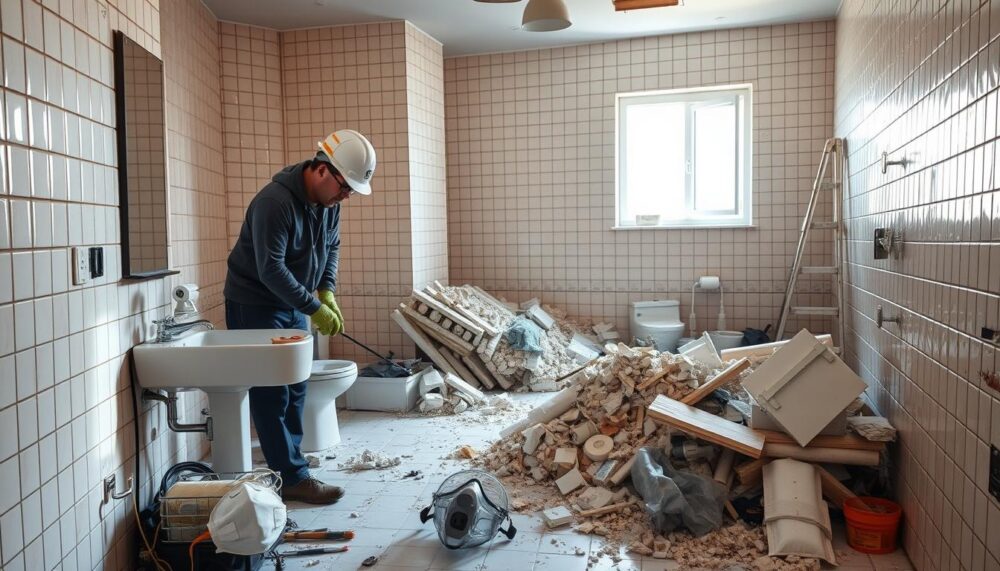 how to demolish a bathroom for renovation