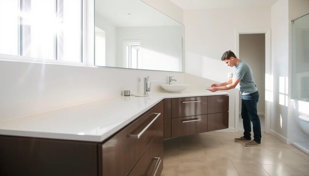 installing bathroom fixtures