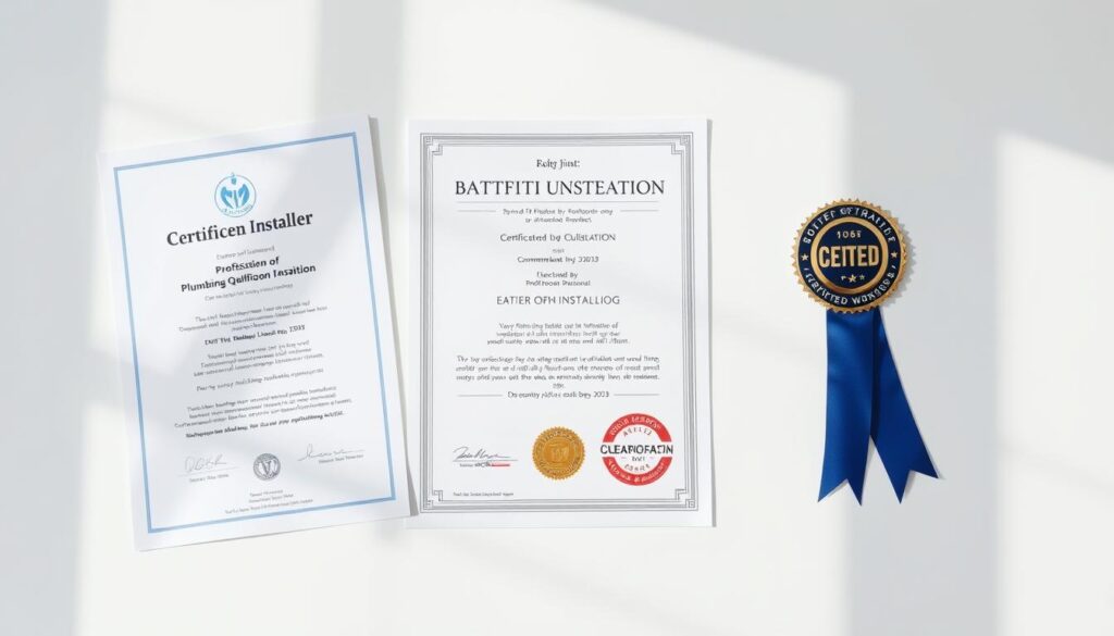 professional bathroom installers credentials