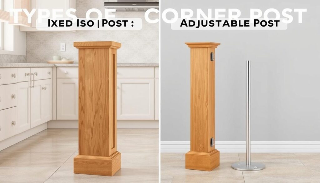types of kitchen corner posts