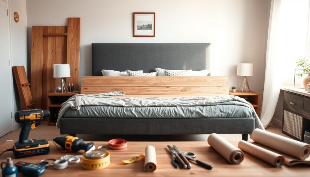 DIY headboard construction
