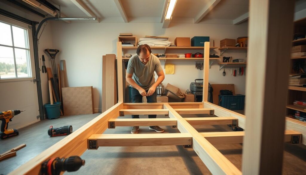 constructing internal support frame