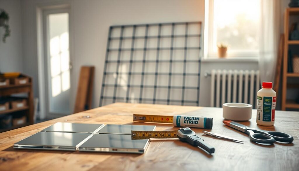 diy project materials for mirror grid
