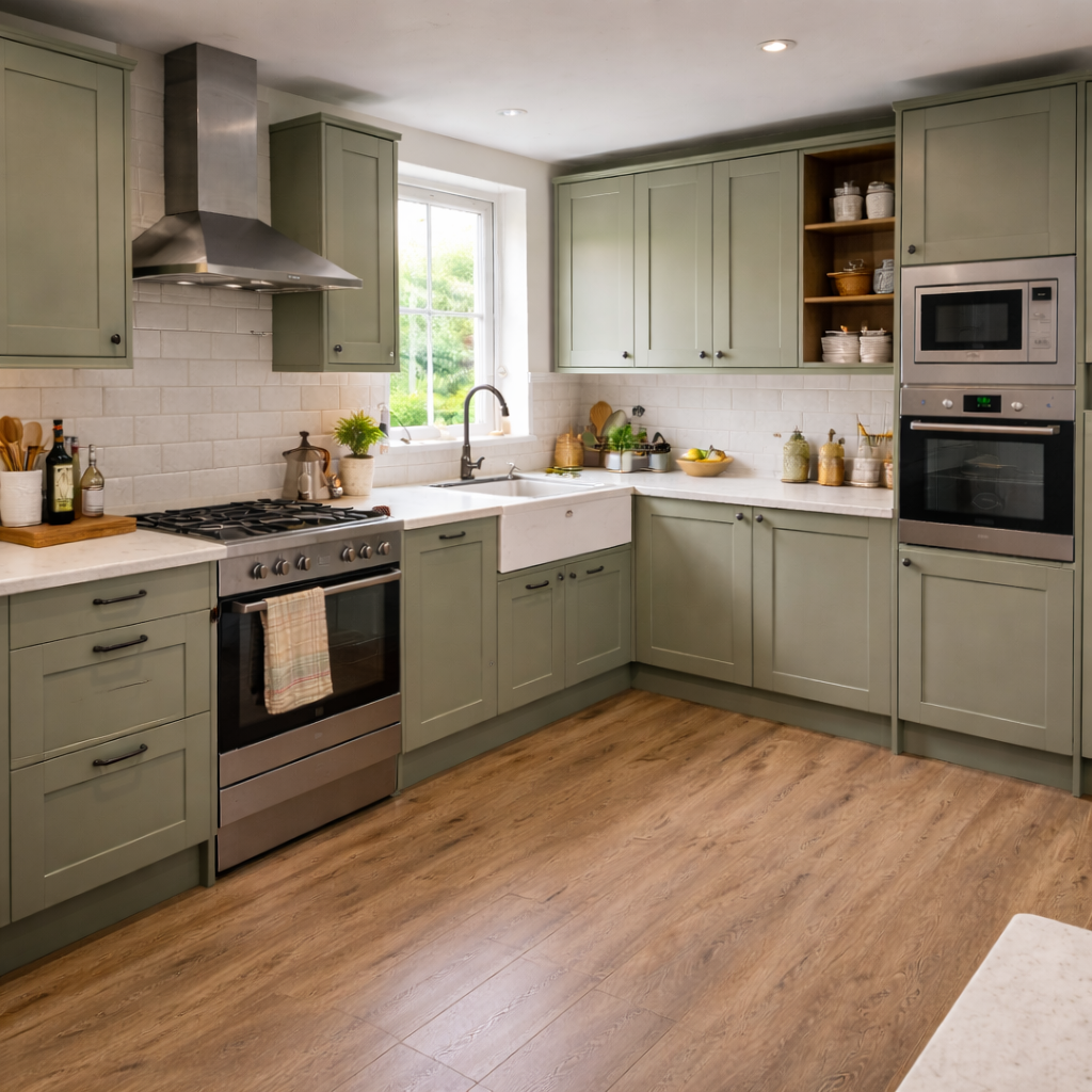 IKEA METOD kitchen fitted in Edinburgh home with classic UK style layout
