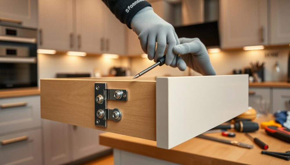 how to adjust b&q kitchen drawers