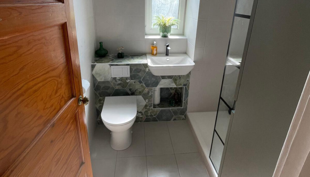 Completed small bathroom renovation in Saddle Tree Loan Edinburgh