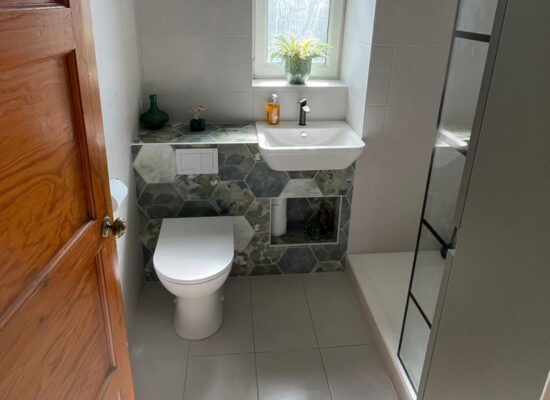 Completed small bathroom renovation in Saddle Tree Loan Edinburgh